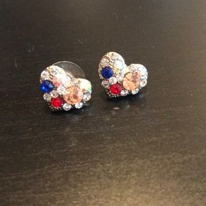 ❤️💜Betsey Johnson heart earrings💙💚